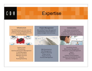 CDH   Expertise
 