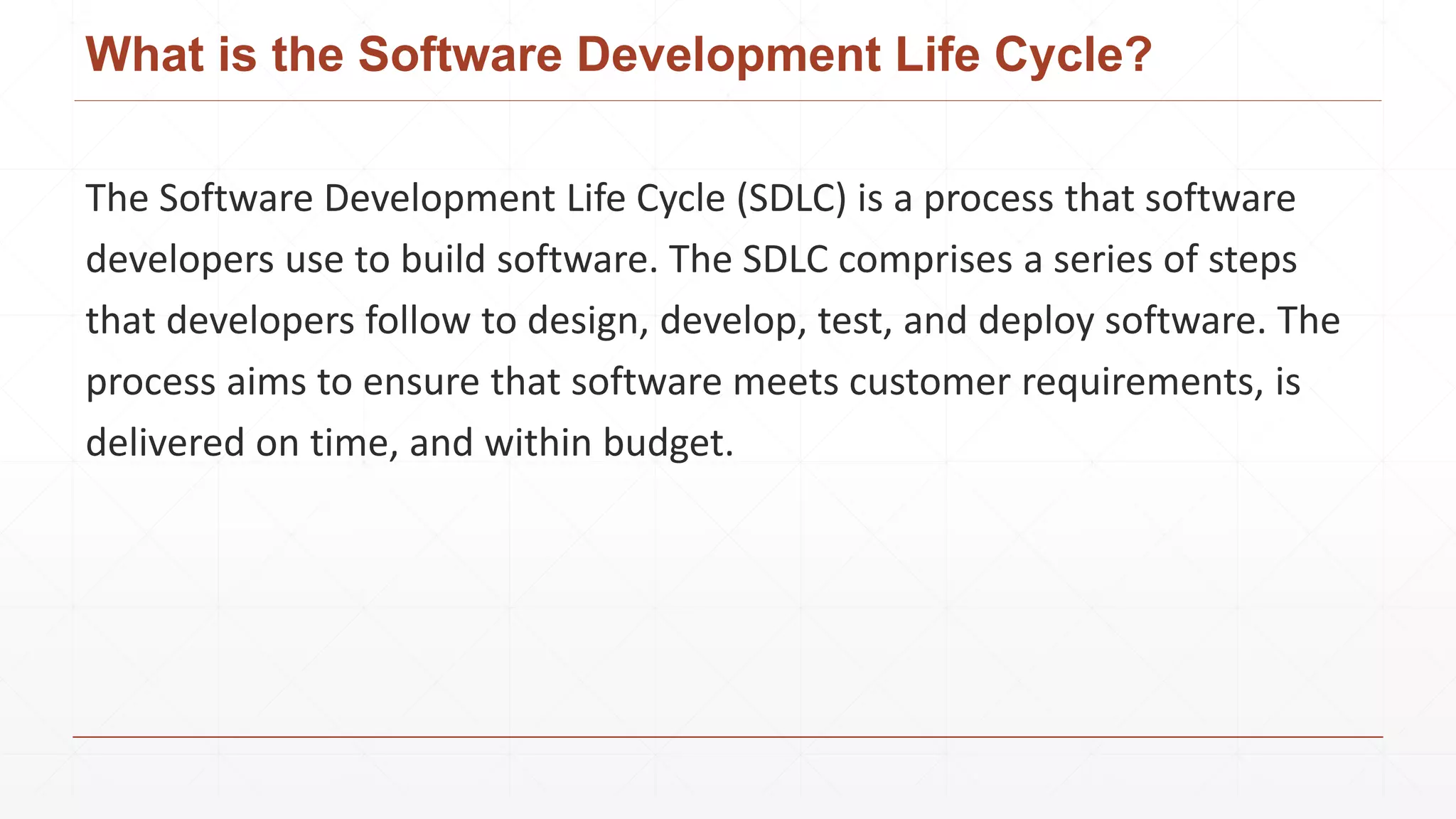 Demystifying the Software Development Life Cycle Understanding the ...