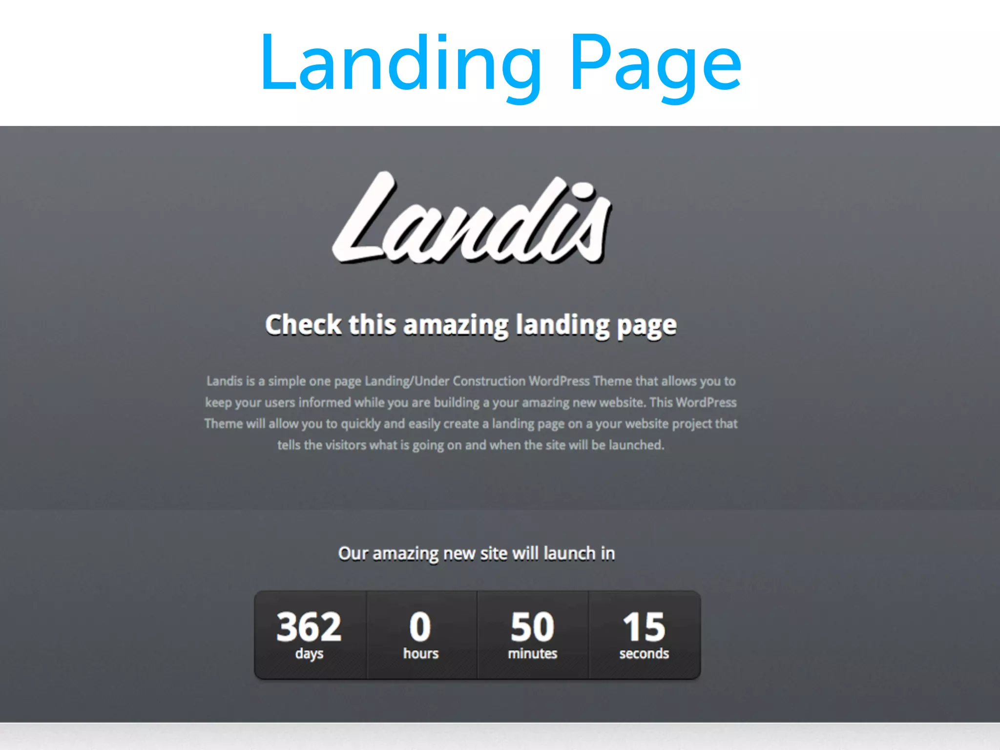 Landing Page
 
