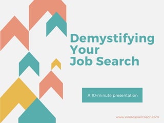Demystifying
Your
Job Search
A 10-minute presentation
www.soniacareercoach.com
 