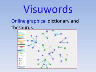 Visuwords Online graphical  dictionary and thesaurus 