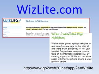 WizLite.com http://www.go2web20.net/app/?a=Wizlite 
