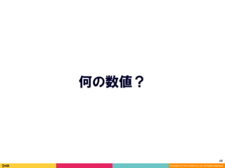 10	
Copyright (C) 2014 DeNA Co.,Ltd. All Rights Reserved.
何の数値？
 