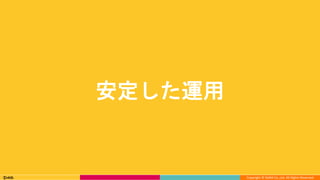 Copyright © DeNA Co.,Ltd. All Rights Reserved.
安定した運用
 