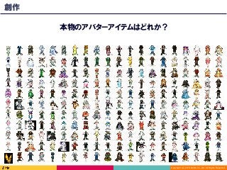 Copyright (C) 2016 DeNA Co.,Ltd. All Rights Reserved.
20	
創作
本物のアバターアイテムはどれか？
 