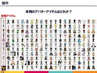 Copyright (C) 2016 DeNA Co.,Ltd. All Rights Reserved.
21	
創作
本物のアバターアイテムはどれか？
本物アイテム
 
