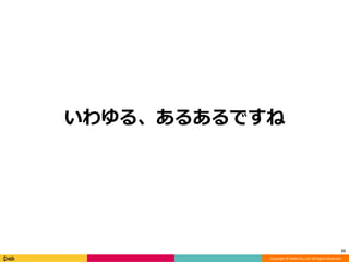 Copyright © DeNA Co.,Ltd. All Rights Reserved.
いわゆる、あるあるですね
22
 