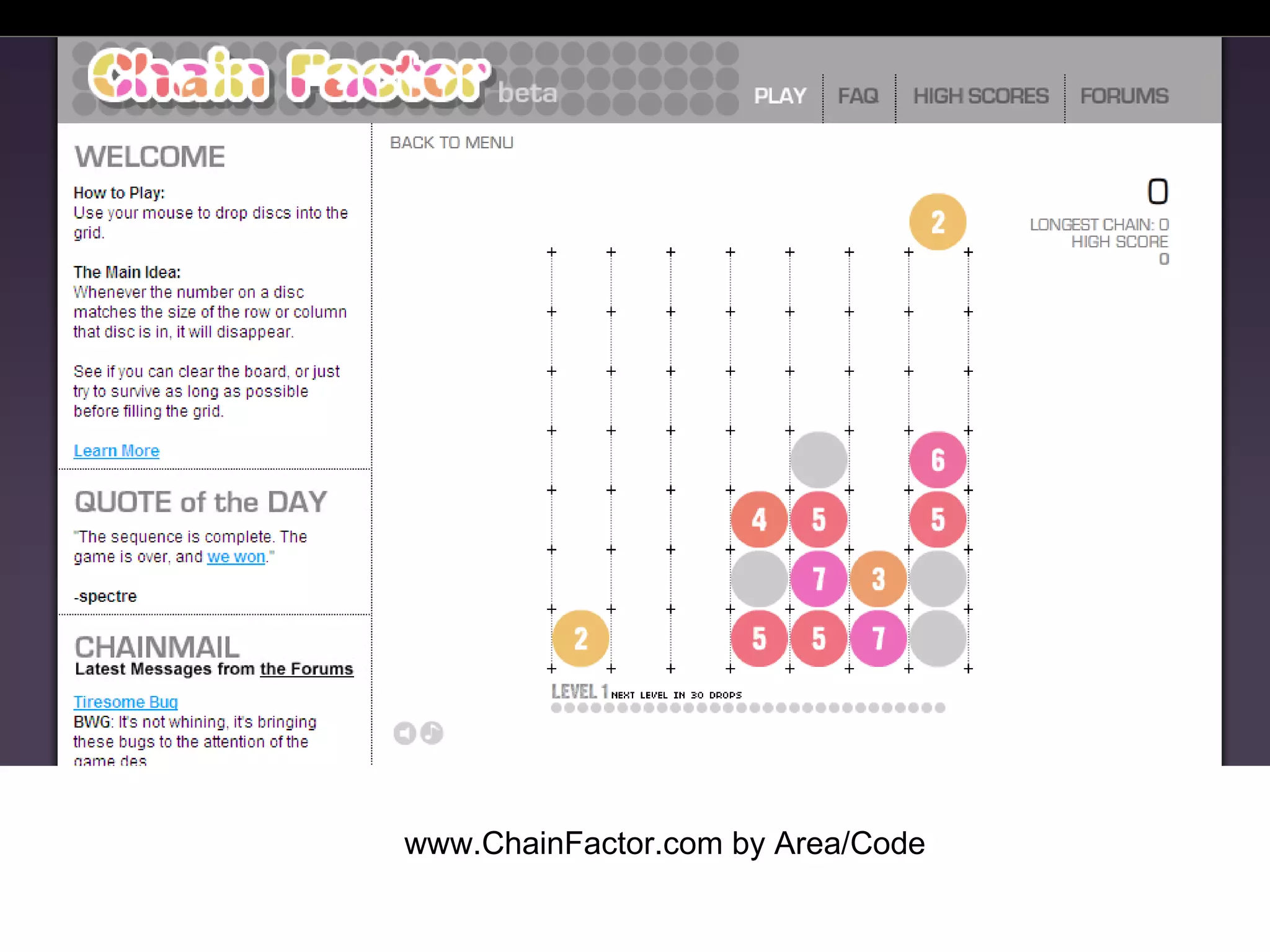 www.ChainFactor.com by Area/Code 