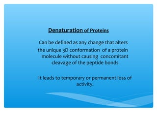 Denaturation of proteins | PPT
