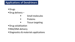 Dendrimers in drug delivery | PPTX