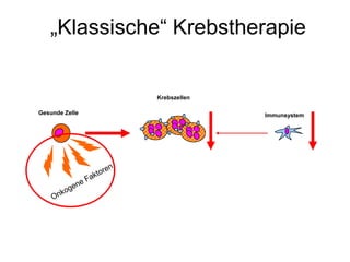„Klassische“ Krebstherapie
Gesunde Zelle
Krebszellen
Immunsystem
 