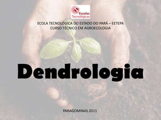ECOLA TECNOLÓGICA DO ESTADO DO PARÁ – EETEPA
        CURSO TÉCNICO EM AGROECOLOGIA




Dendrologia
              PARAGOMINAS 2011
 