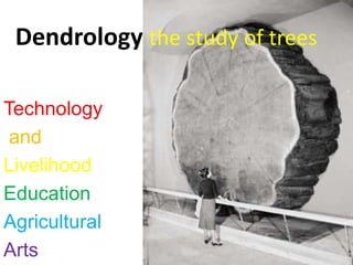 Technology
and
Livelihood
Education
Agricultural
Arts
Dendrology the study of trees
 