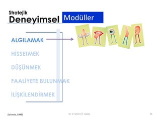 Stratejik
 Deneyimsel Modüller

   ALGILAMAK

   H SSETMEK

   DÜŞÜNMEK

   FAAL YETE BULUNMAK

    L ŞK LEND RMEK


(Schmitt, 1999)      Dr. D. Selcen Ö. Aykaç   36
 