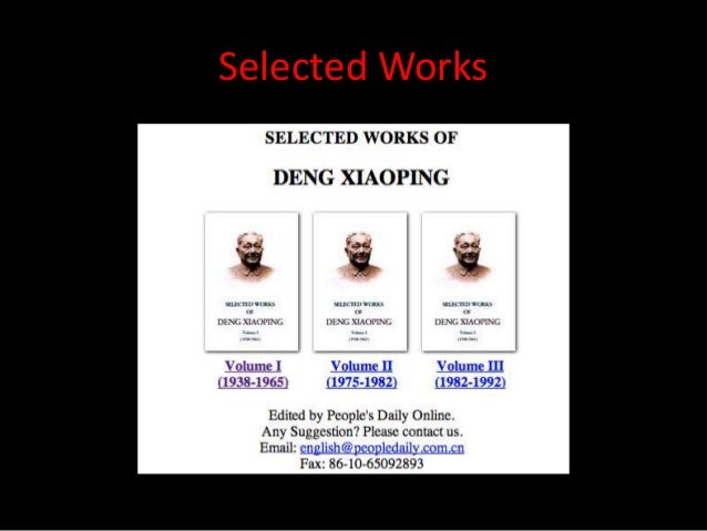 deng xiaoping and the politics of openness selected works of deng xiaoping
