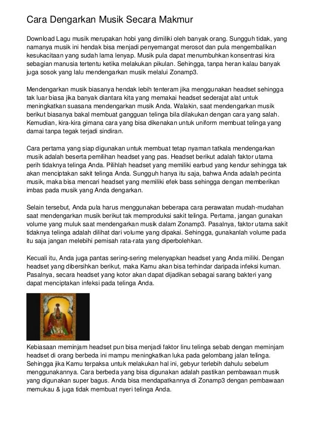 Cara Dengarkan Musik Secara Makmur