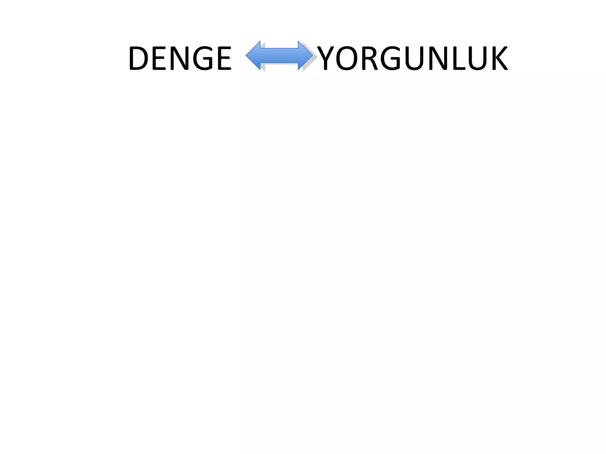 DENGE YORGUNLUK 
 