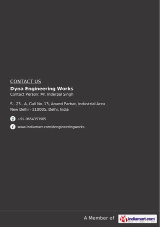 Dyna Engineering Works, New Delhi, Centre Bearing Base Plates | PDF