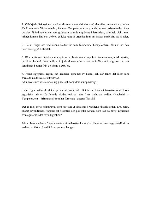 Den globala frimureriet. swedish (svenska)