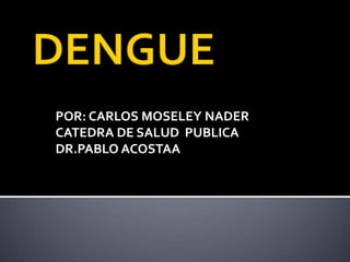 POR: CARLOS MOSELEY NADER
CATEDRA DE SALUD PUBLICA
DR.PABLO ACOSTAA
 