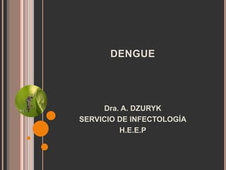 DENGUE

Dra. A. DZURYK
SERVICIO DE INFECTOLOGÍA
H.E.E.P

 