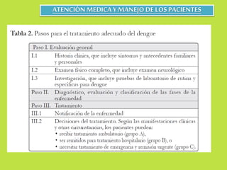 ATENCIÓN MEDICA Y MANEJO DE LOS PACIENTES 
 
