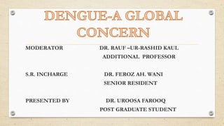 MODERATOR DR. RAUF –UR-RASHID KAUL
ADDITIONAL PROFESSOR
S.R. INCHARGE DR. FEROZ AH. WANI
SENIOR RESIDENT
PRESENTED BY DR. UROOSA FAROOQ
POST GRADUATE STUDENT
 