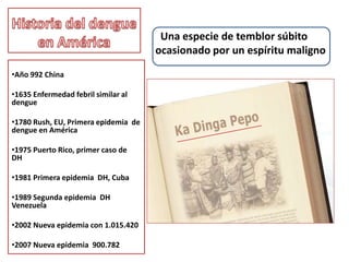 Historia del dengue en AméricaUna especie de temblor súbito ocasionado por un espíritu malignoAño 992 China