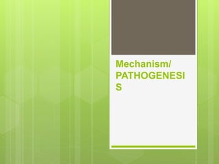 Mechanism/
PATHOGENESI
S
 