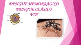 DENGUE HEMORRÁGICO
DENGUE CLÁSICO
VIH
 