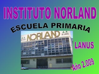 INSTITUTO NORLAND ESCUELA PRIMARIA LANUS Año 2.009 
