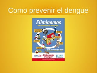 Como prevenir el dengue
 