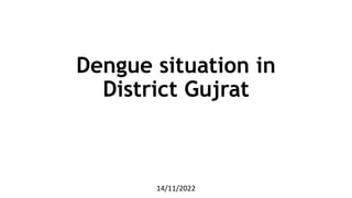 Dengue situation in
District Gujrat
14/11/2022
 