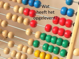 Wat heeft het opgeleverd?