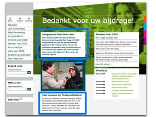 Twitterpagina bekeken op site