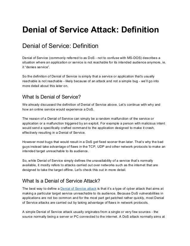 service definition definition of service attack service definition definition of service attack