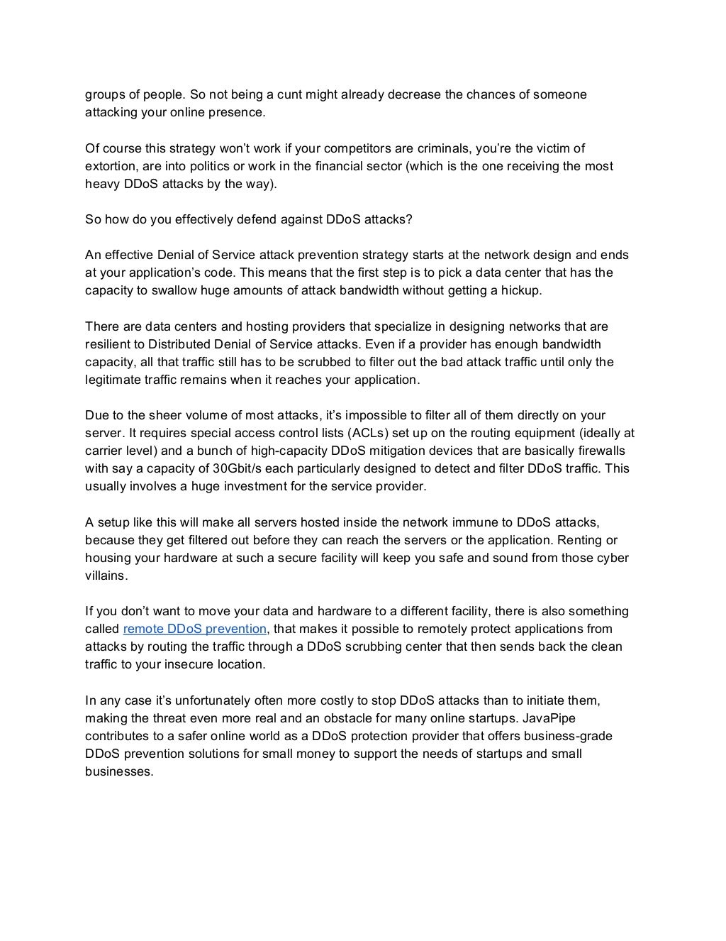 Definition Denial of Service Attack