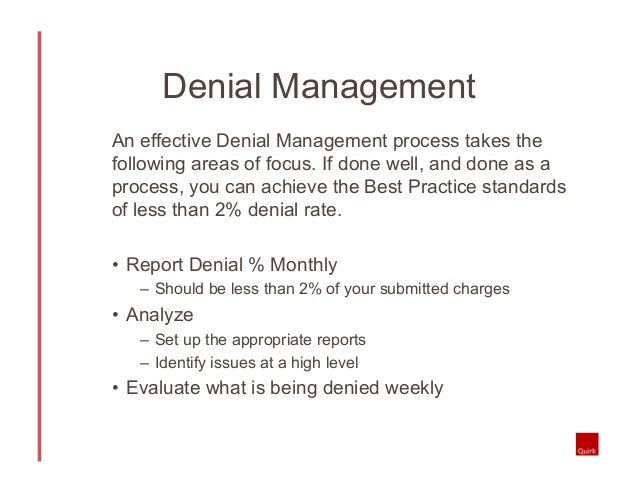 Denial Management Process Flow Chart