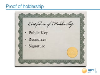Proof of holdership




         •

         •

         •




                      7
 
