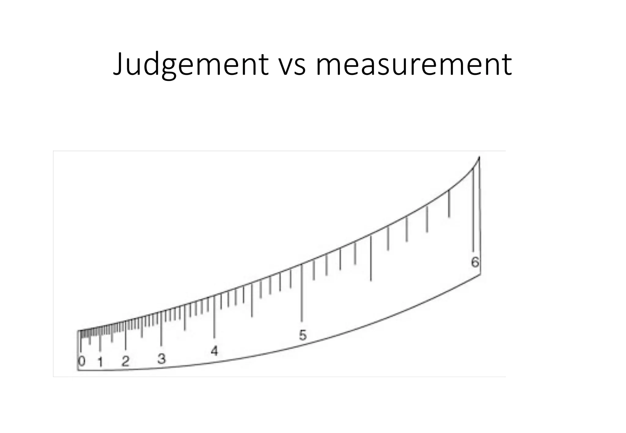 Judgement vs measurement
 