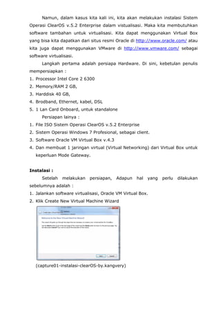 Tutorial ClearOS Enterprise 5.2 (Step By Step) | PDF