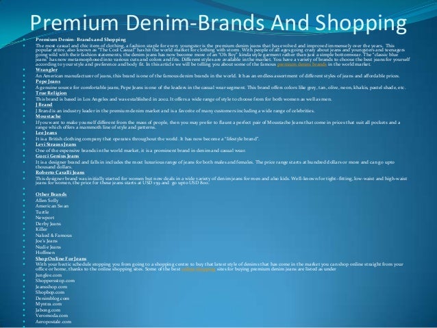 premium denim brands