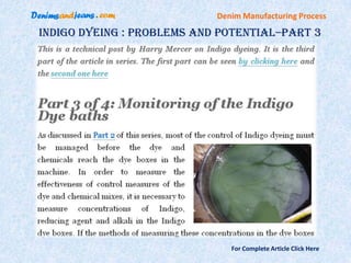 Denim Manufacturing Process

Indigo Dyeing : Problems And Potential–Part 3




                               For Complete Article Click Here
 