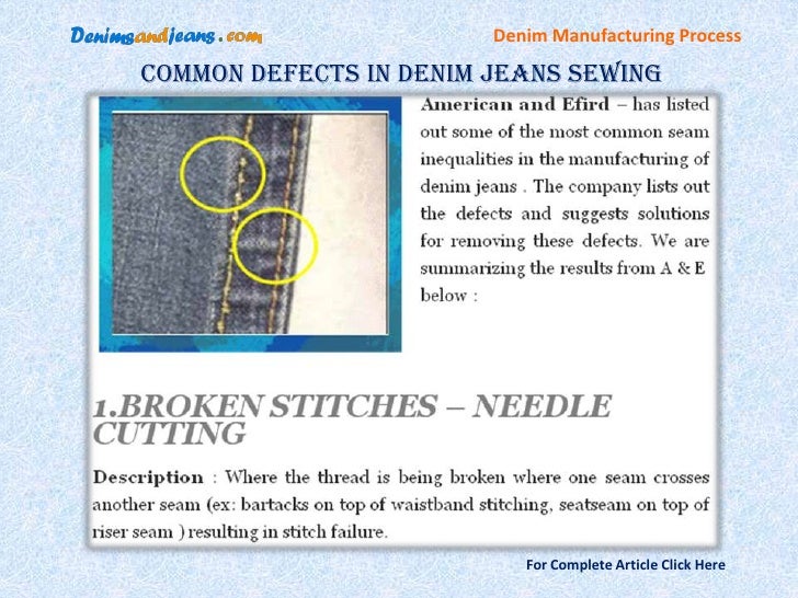 Denim Production Process