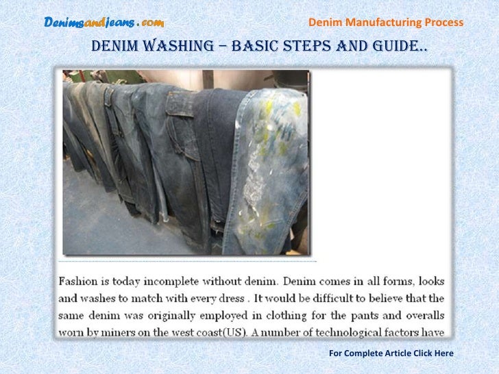 Denim Production Process