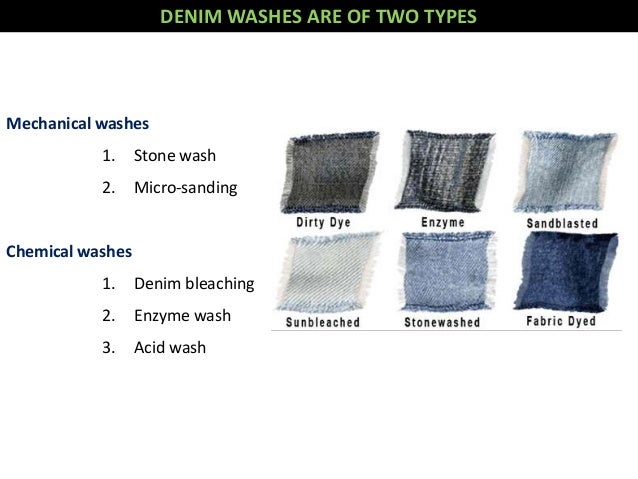 different denim washes