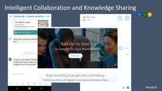 Intelligent Collaboration and Knowledge Sharing
#msdk10
 