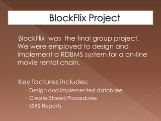 Mini Adventure Works ProjectIn this project  a new Database, MiniAdventureWorks was created and  historical spreadsheets (CSV) data for products listing, vendors, and purchase order history, were loaded into this SQL Server database utilizing SSIS.The load process must work on a go-forward basis, so that new/modified products/vendors/orders can be loaded in SQL Server as wellThe  orders load process should validate that any incoming orders with product numbers or vendor numbers that do not match an existing product/vendor number should NOT be written to the SQL Server database.  Instead, this data should be written to an exception file and emailed.Two reports were developed using SSRS: one for top vendor and product sales, and the second for sales by vendor and ship method across years.