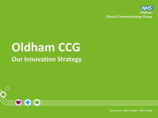 Oldham CCG
Our Innovation Strategy
 