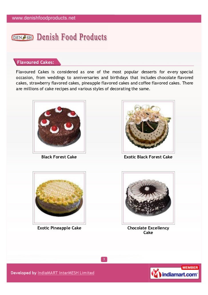 Denish Food Products, Mumbai, Flavoured Cakes